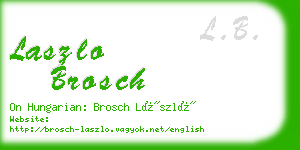 laszlo brosch business card